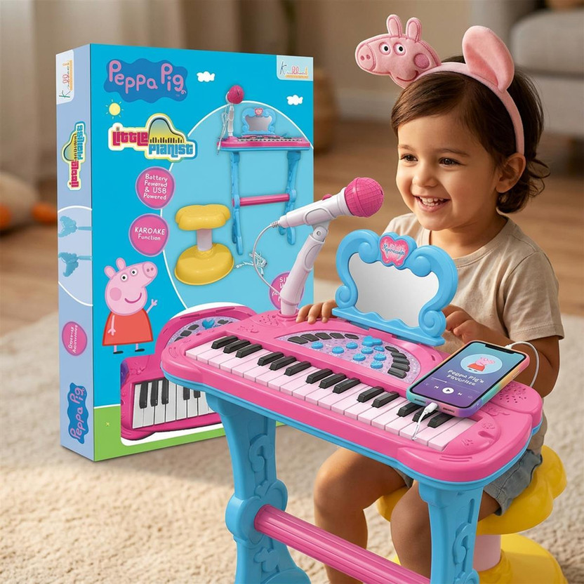 Kriiddaank Kriiddaank Peppa's Melody Maker Keyboard for Little Pianists(Multicolor) - Flipkart Deal
