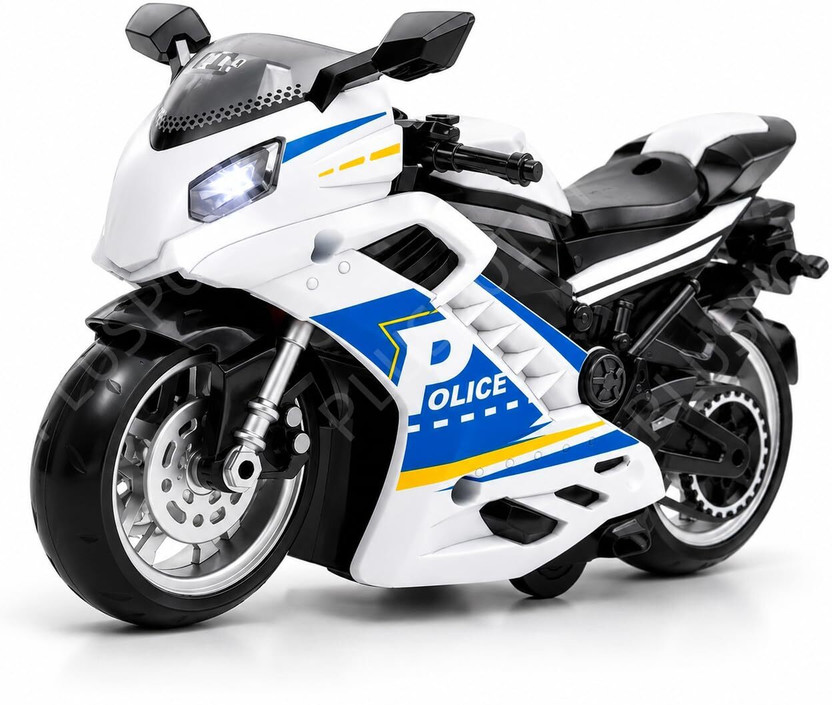 Pluspoint Police Motorcycle Rescue Bike(Multicolor)