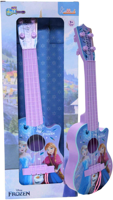 Kriiddaank Frozen Theme Guitar (Small), Mini Version Fingerstyle, Short Scale Guitar, Bes(Multicolor)
