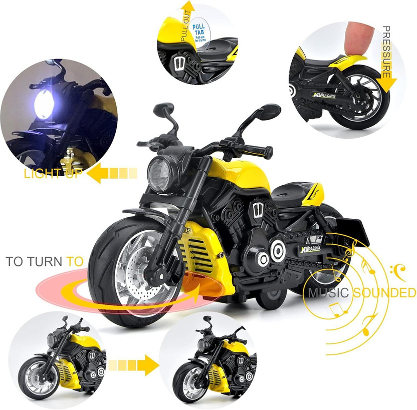 Pluspoint Diecast Motorcycle Toy(Multicolor)