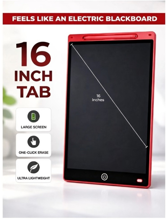 Aneep 16 INCH LCD WRITING PAD (Multicolor)(Red)