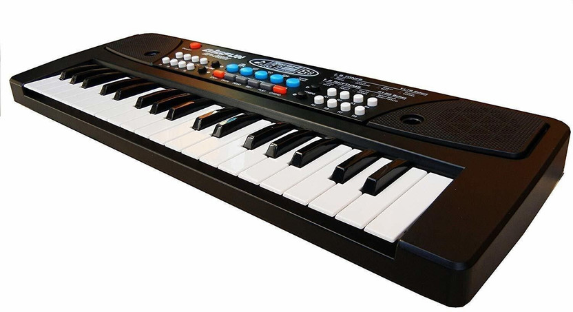 Qbik Kids Keyboard Piano, 37 Keys Piano Keyboard for Kids Musical Instrument Gift Toys for Over 3 Year Old Children (Black and White)(Multicolor)