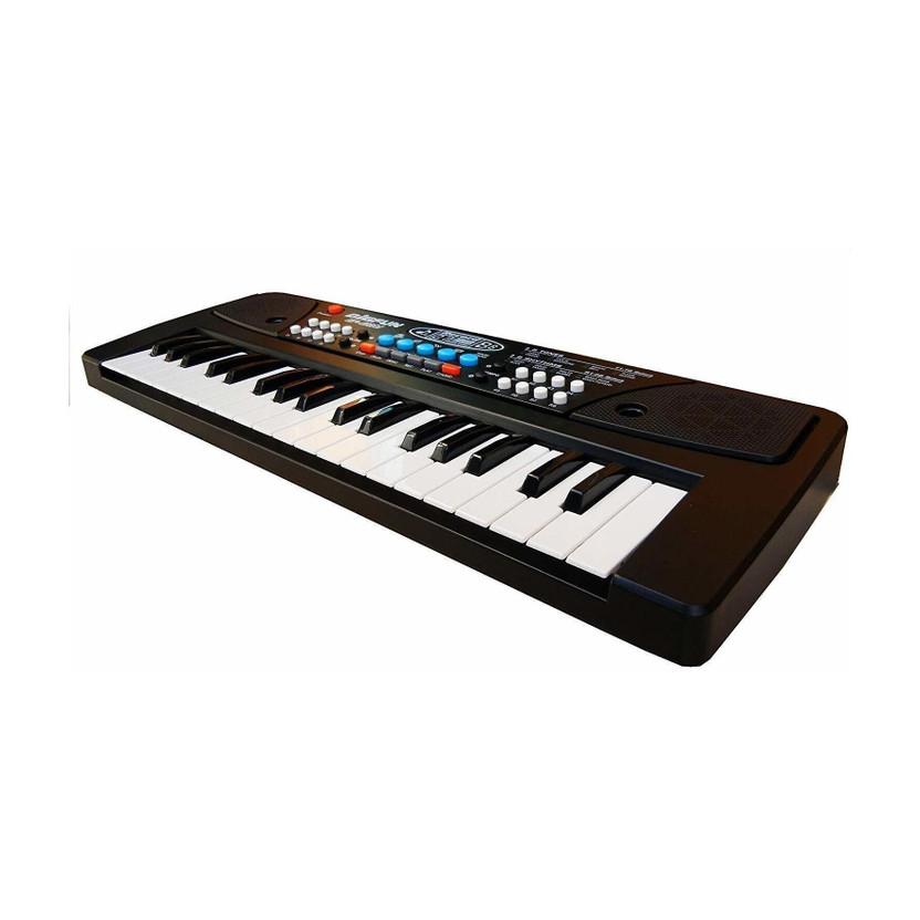 Qbik Kids Keyboard Piano, 37 Keys Piano Keyboard for Kids Musical Instrument Gift Toys for Over 3 Year Old Children (Black and White)(Multicolor)