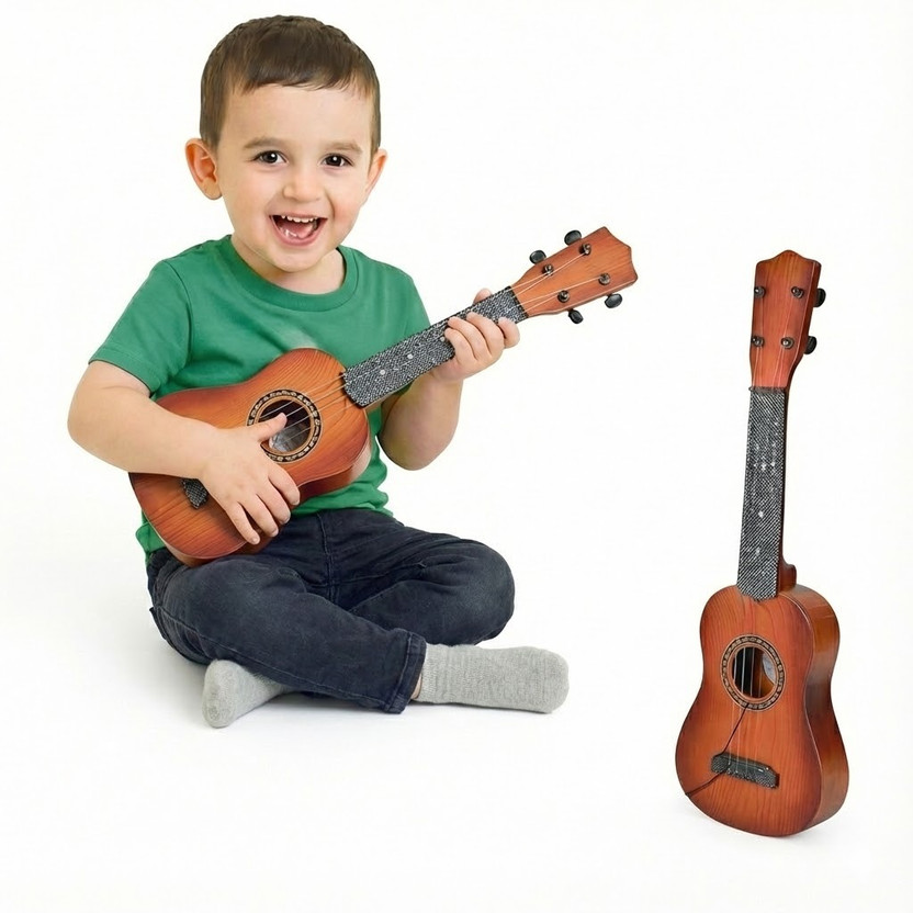 amariya 17 Inch Kids Guitar Toy | Mini Musical Guitar for Children Learning and Fun(Brown)