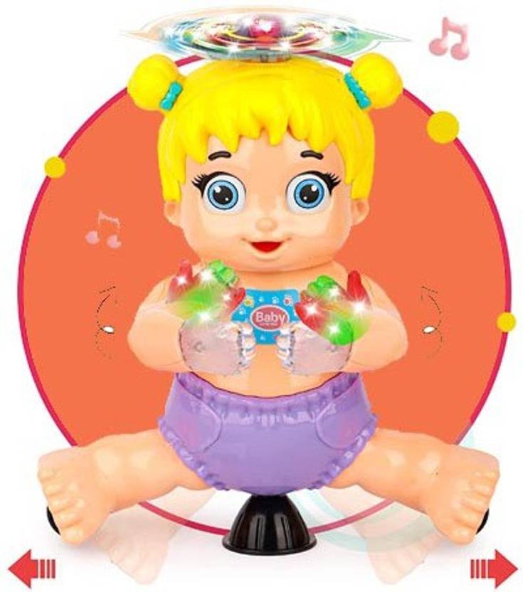 Toyvala 360 Degree Rotating Musical Dancing and Singing Doll with Bump & Go ActionH 360
