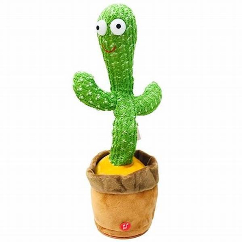 LIBRA CHEEKU Dancing Cactus Talking Toy, Cactus Plush Toy(Green)