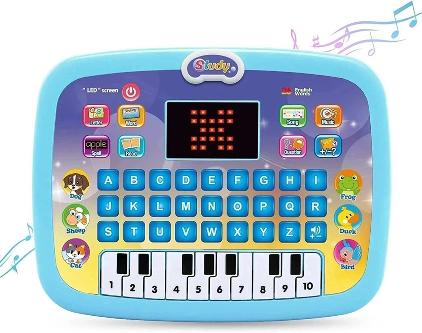 AEXONIZ TOYS Educational Toy Learning Tablet Toddler Computer Toy with LED Screen Display, 8 Learning Modes Gift for Kids(Multicolor)