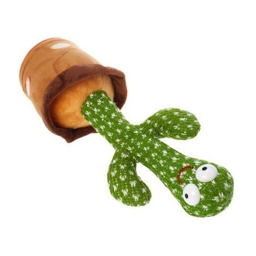 FASTFRIEND Electronic Talking Dance Singing Plush Doll Cactus Musical Dancing Cactus Toy(Green)