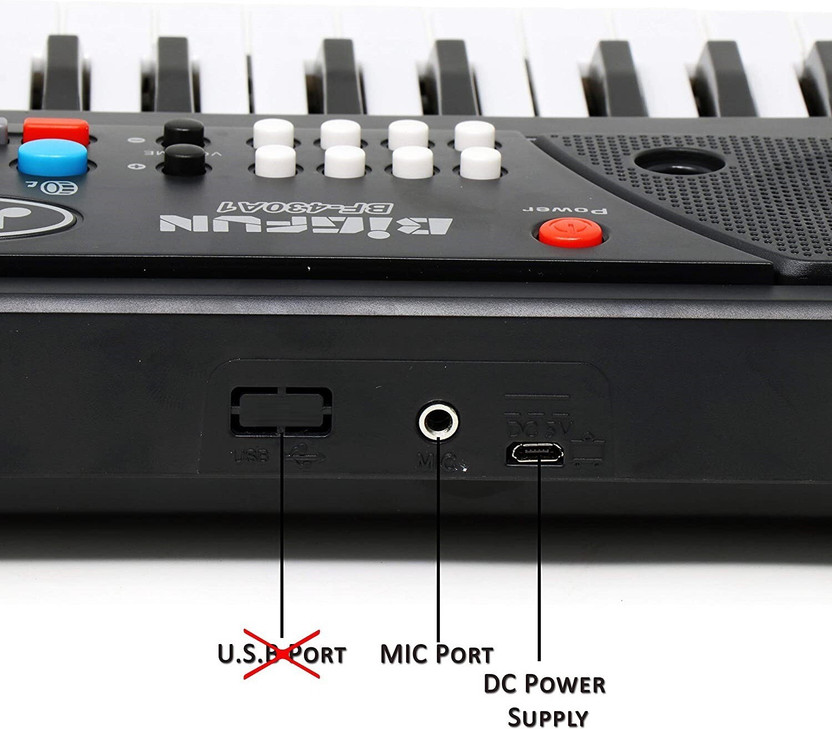 Haulsale Kids Piano 37 Keys Keyboard | Piano For Kids With Microphone242(Black)