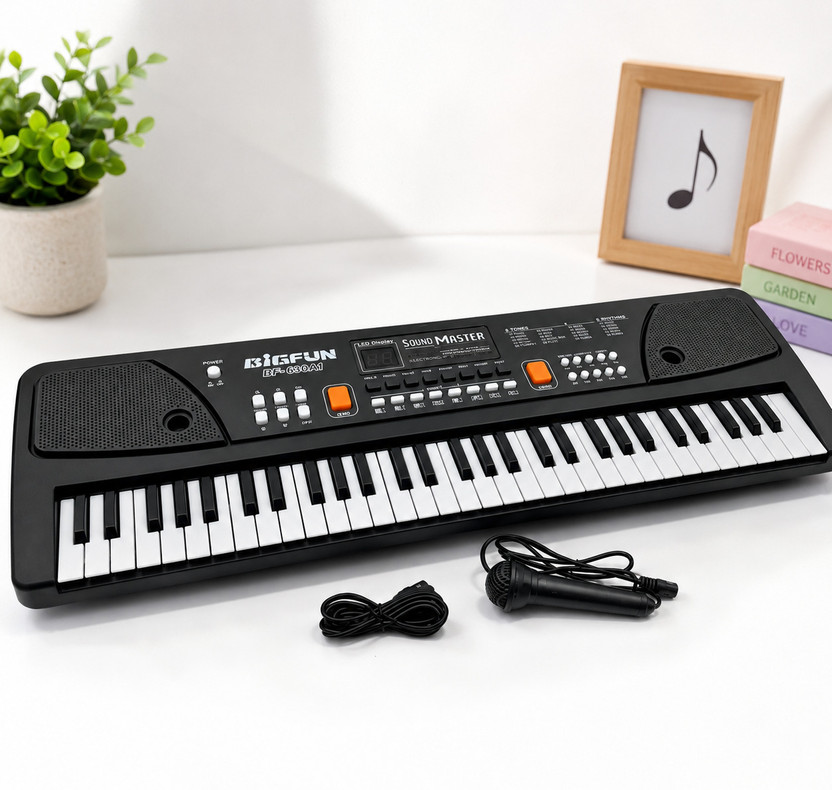 Mini Magic Portable Electronic Keyboard 61 Keys Keyboard for Beginner & Professional(Black)