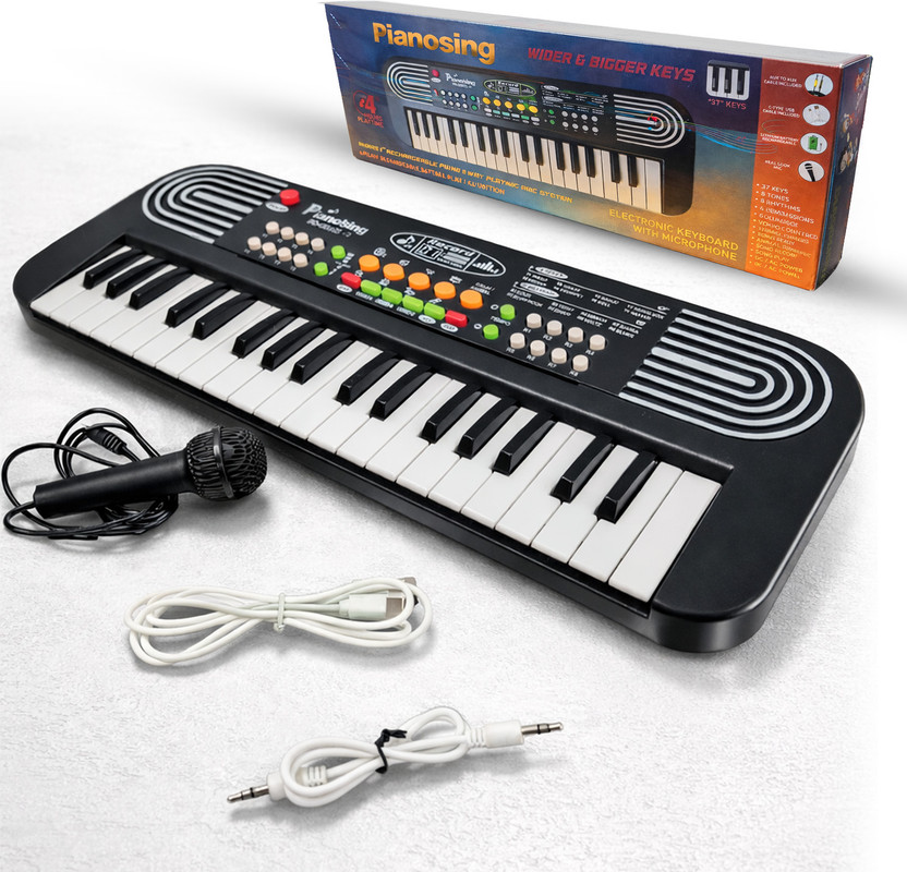 Nilesawar PS-430 Piano Keyboard 37 Keys with Recording, Mic & Charger – Portable Gift for Kids Analog Portable Keyboard(37 Keys)