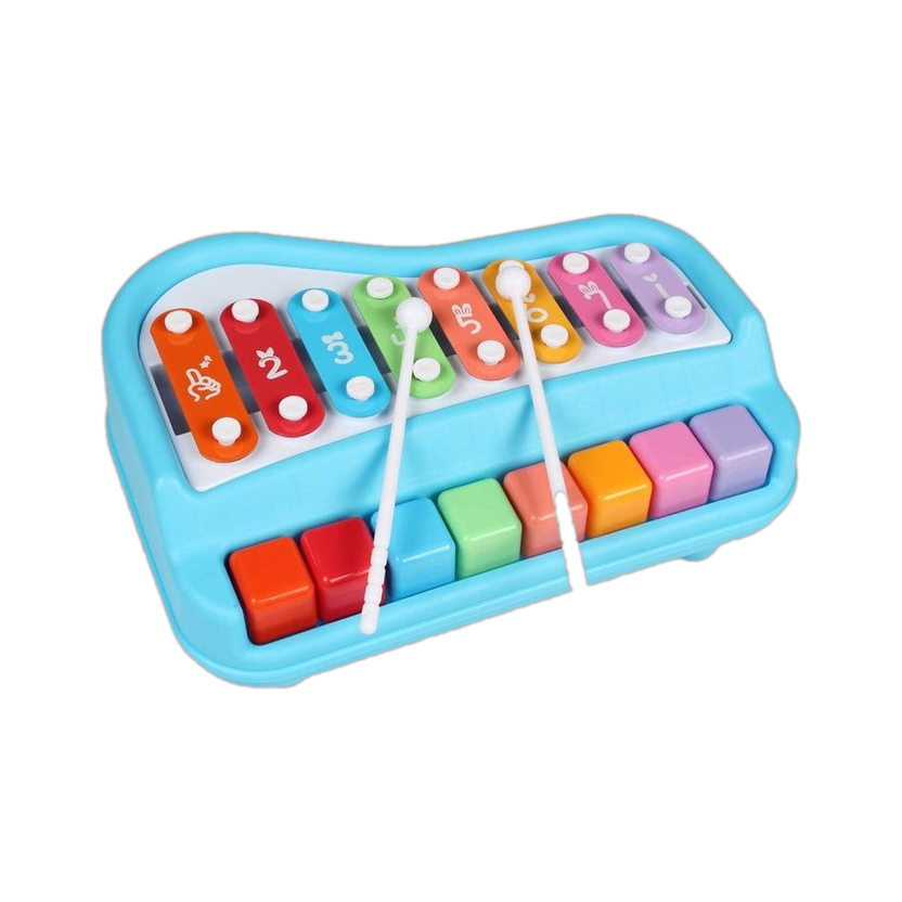 Miss Miss & Chief 2 in 1 Baby Piano Xylophone Toy, 8 Multicolored Key Keyboard(Blue) - Flipkart Deal