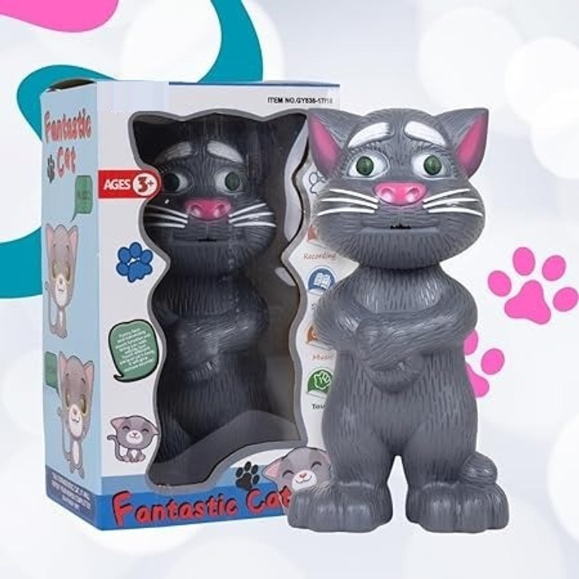 Nickspool Electronic Pet Talking Cat Toy for Kids | Musical Toy with Features(Black)