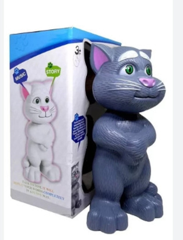 Intelligent Talking Tom Cat Smart Electronic (IND*80491)Pet Talking Toy Cat(Black)