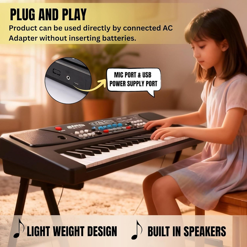 Toofun 37 Keys Piano Keyboard Musical With MIke Digital Portable Keyboard(37 Keys)