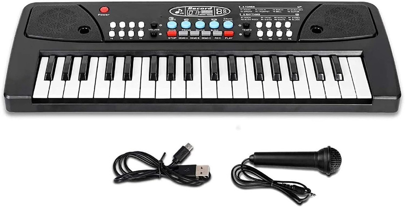 Sonpal Kids Keyboard Piano 37 Keys Piano for Kids Electronic Piano with Microphone(Black)
