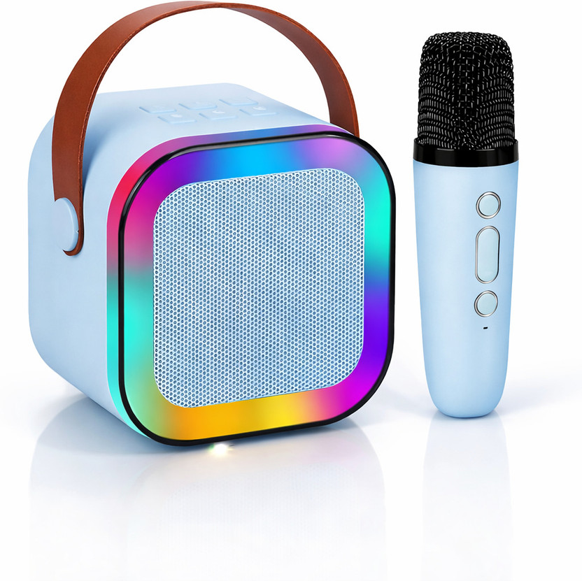 DigiMetrix Portable Karaoke Speaker with Bluetooth and Wireless Mic(Multicolor)