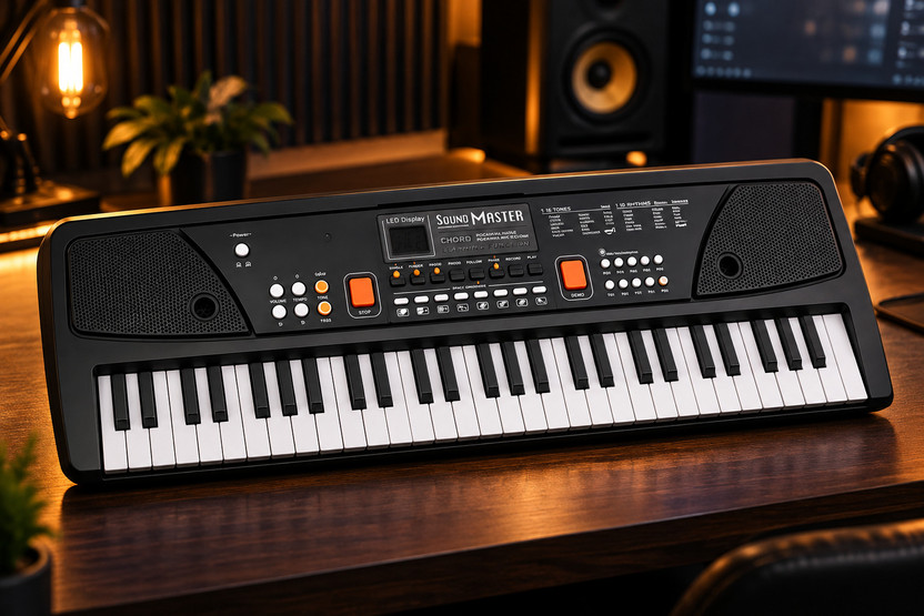 Mini Magic Portable Electronic Keyboard - 61 Keys Keyboard for Professional-BF-01(Black)