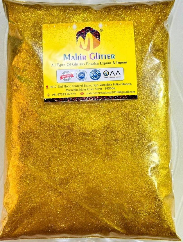 Mahir Mahir Glitter Mahir Supreme Golden Glitter for Home Decor & Art and Craft (1 kg pack)(Supreme Golden Glitter) - Flipkart Deal