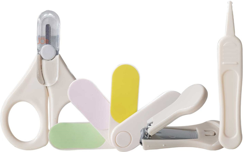 JUNIOR JOE 4-in-1 Baby Nail Care Set Baby Manicure Kit Cute Baby Nail Clipper Scissor Baby Nail File Tweezer for Newborn, Infant & Toddler