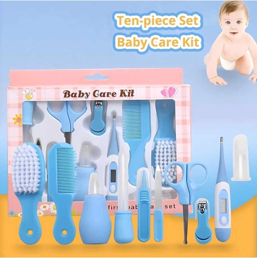 BABU STYLE New Born Baby Healthcare Kit, Complete Set Baby Care Gifting Set of 10 Piece