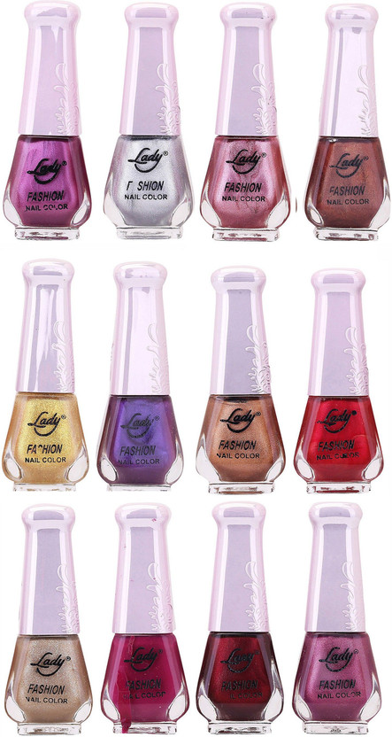 Lady FASHION Nail Polish Wholesale 1412201606 Multicolor,(Pack of 12)