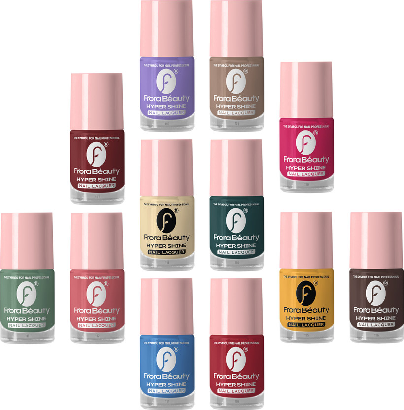 frora beauty Matte Elegance Maroon, Lavender, Nude, Hot Pink, Teal, Gajari, T Nude, Peackock, Mustard, Brown, Blue, Blood Red(Pack of 12)