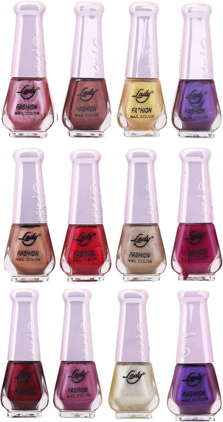 Lady FASHION Nail Polish Wholesale 1412201608 Multicolor,(Pack of 12)