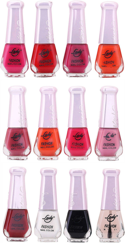 Lady FASHION Nail Polish Wholesale Pack 2112201634 Multicolor,