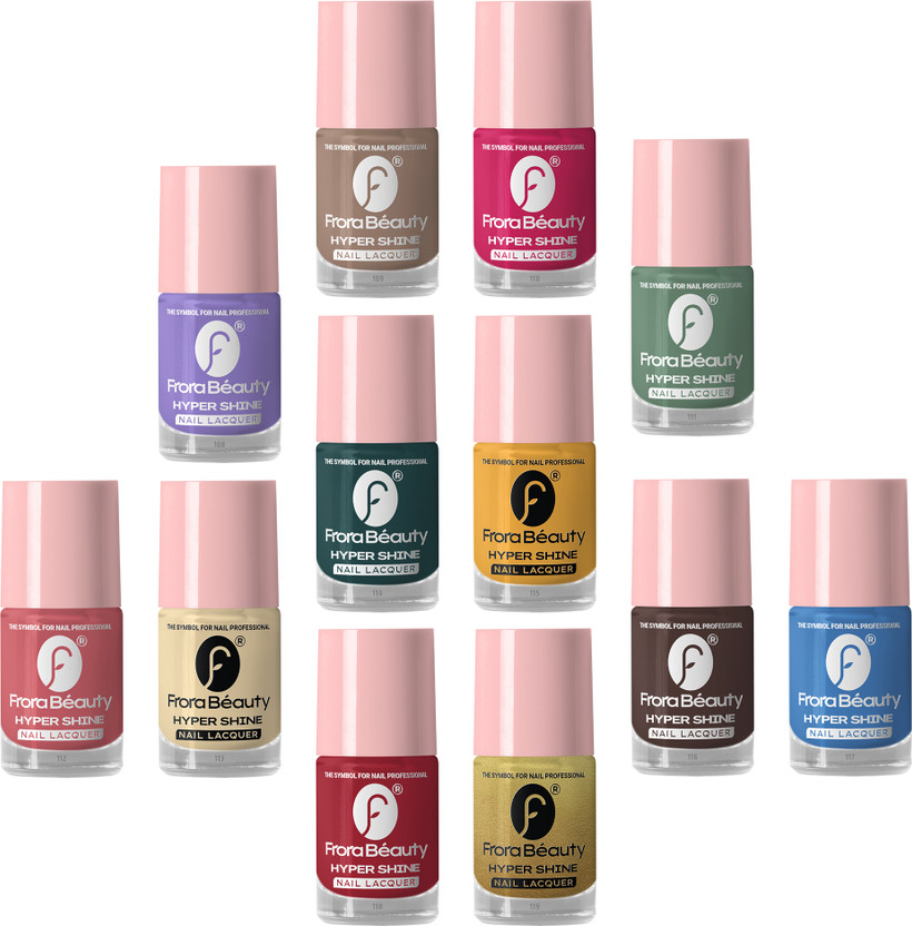 frora frora beauty Matte Elegance Lavender, Nude, Hot Pink, Teal, Gajari, T Nude, Peackock, Mustard, Brown, Blue, Blood Red, Golden(Pack of 12) - Flipkart Deal