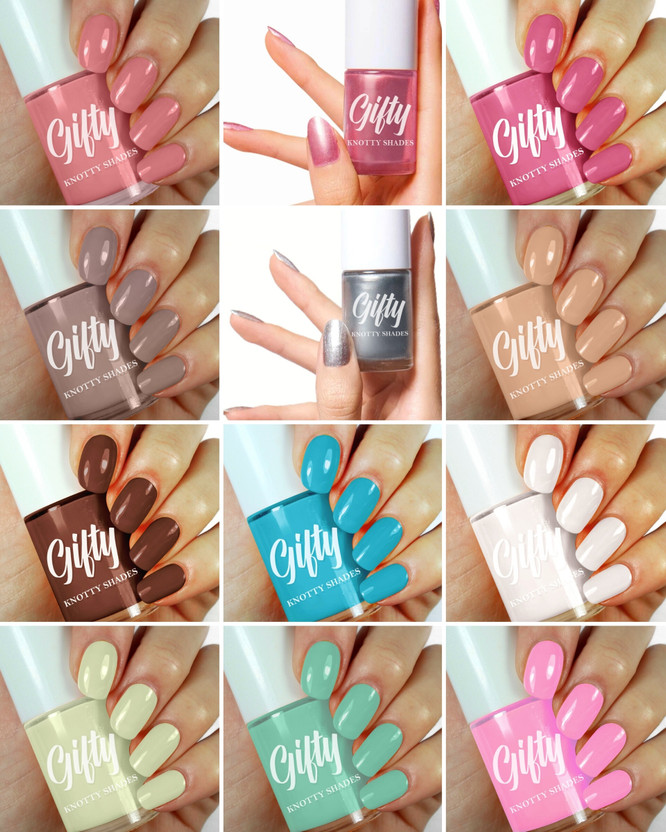 GIFTY GIFTY Shine Nail Paint Polish Combo Set of 12 in Wholesale Price Multicolor Be Bold, Evening Sand, Dessert Night, Silver, Coco, La Cream, Pearl White(Pack of 12) - Flipkart Deal