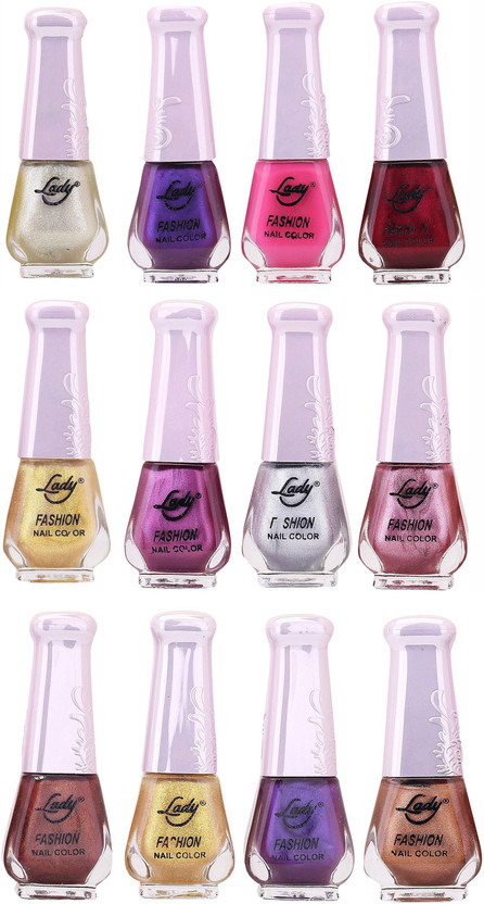 Lady FASHION Nail Polish Wholesale 1412201601 Multicolor,(Pack of 12)