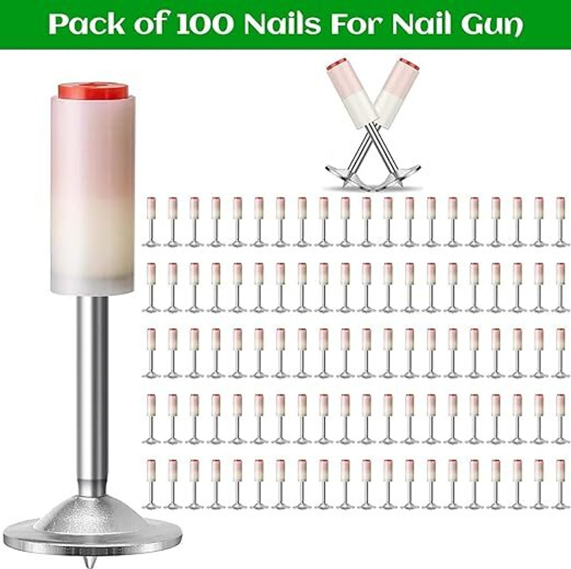 JiyanEcommerce Wall Mounting Concrete Nails 100PCS Hardened Steel Nails for Nail Gun Cordless  Nailer(100 gauge)