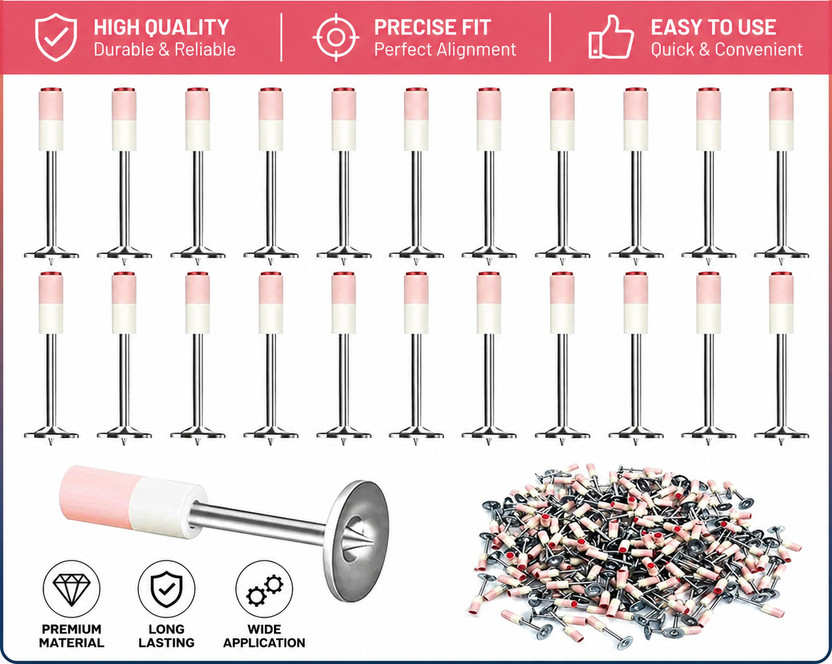 Medik Life 50 Pcs Nailer 50Pcs Concrete Wall Nails,Silent Steel Wall Fasteners for Concrete & Brick Walls Cordless  Nailer(N/A gauge)