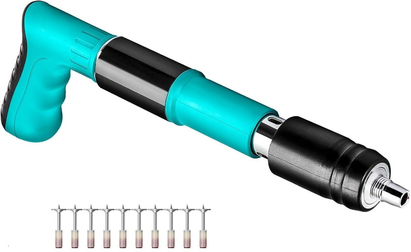 vedvit Portable mini fixer Furniture Pressure Cordless Nail Gun Pneumatic Nailer Nail wall fastening tool Concrete Steel Nails Fastening Rivet Tool Cordless  Nailer(15 gauge)