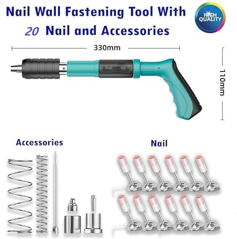 Harjeel Steel Nails Gun Manual Steel Nail Gun Cordless  Nailer(15 gauge)
