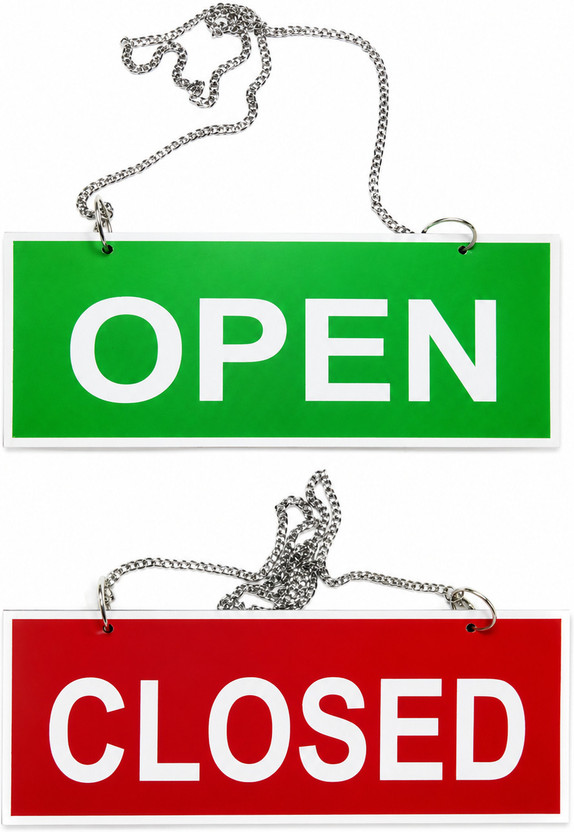 hari Open close sign board Emergency Sign