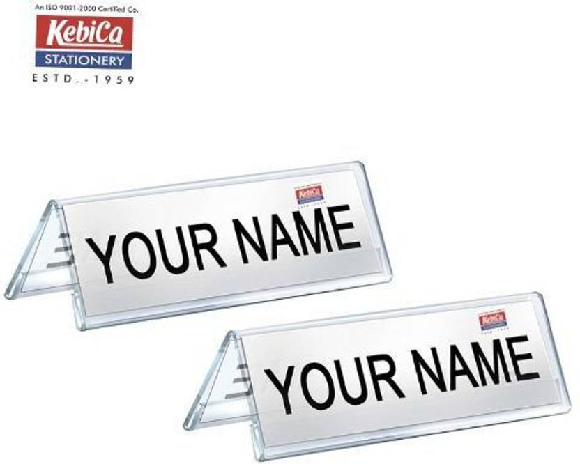 Kebica 4Inch Width by 2Inch Height Name Plate Acrylic Sign Holder