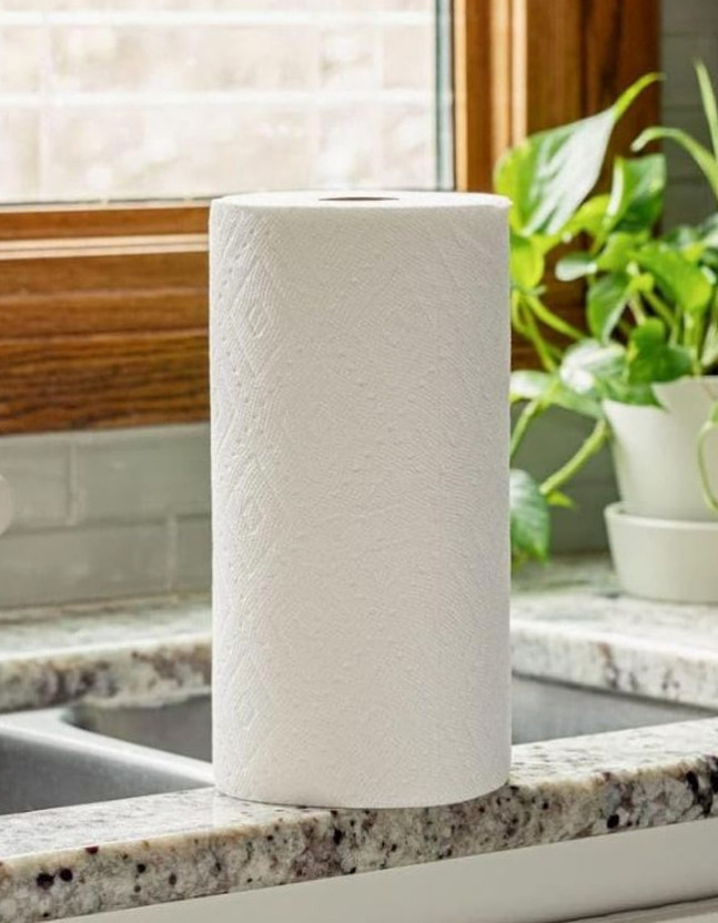 Liftoff 4PLY Kitchen Towel Roll for Daily Use Pack of 2, 200 Sheets White Paper Napkins(2 Sheets)