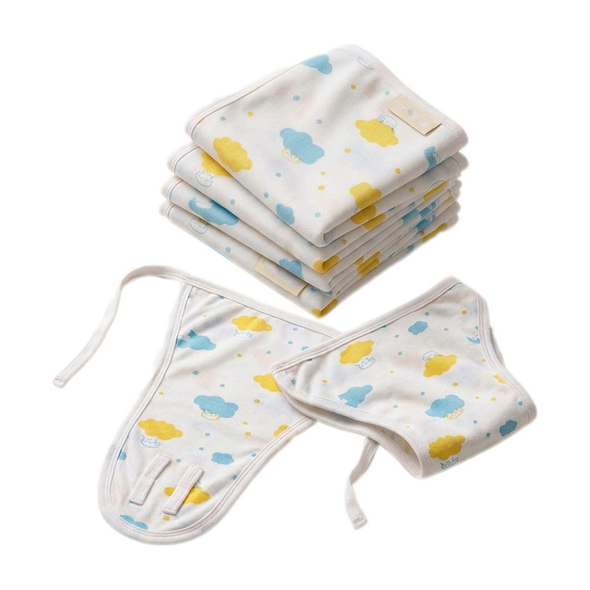 Little Love Super Premium Newborn Nappy Set of 6 | Cute Cloud Print Reusable Langot
