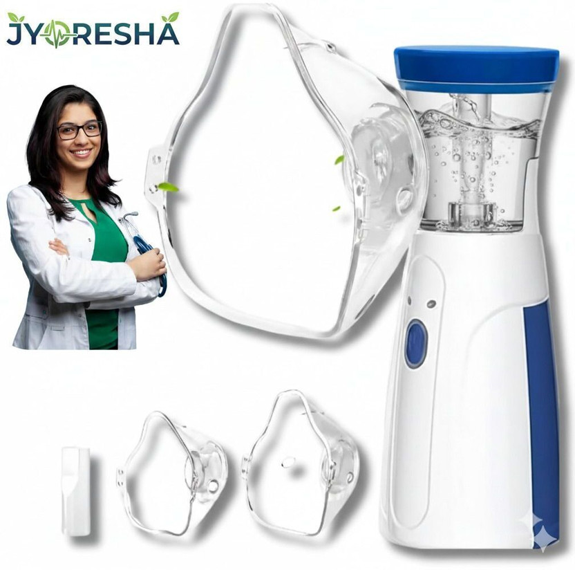 JYORESHA Mesh Nebulizer Portable Device for Kids/Adults Nebulizer Nebulizer(Blue, White)