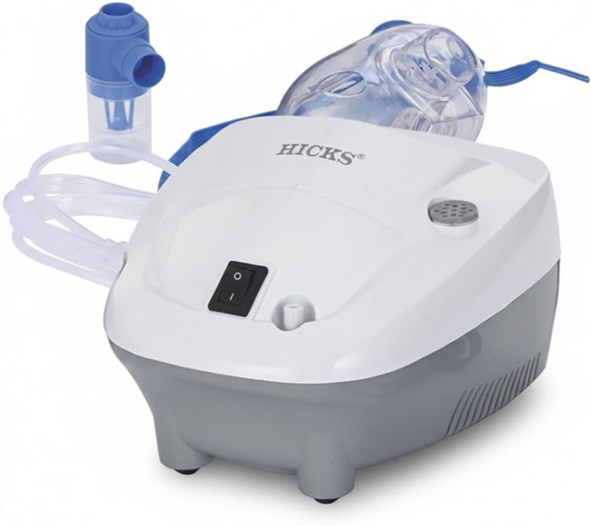 Hicks Compressor Nebulizer 210 – Effective Respiratory Therapy Device for Adults & Kid Nebulizer(White)