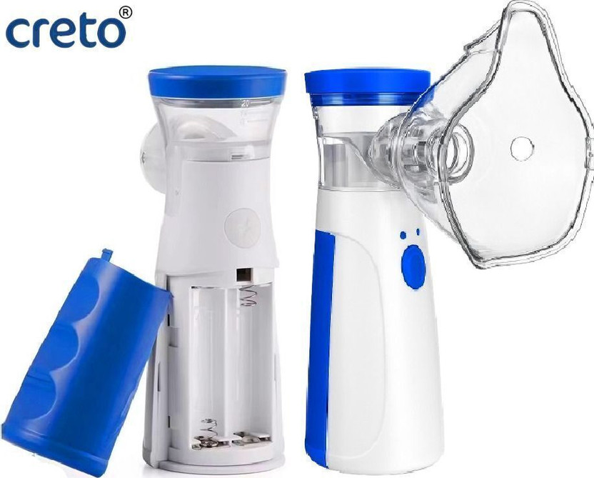 CRETO JSL-W302 Mesh Nebulizer Portable Device for Kids/Adults Nebulizer(White, Blue)