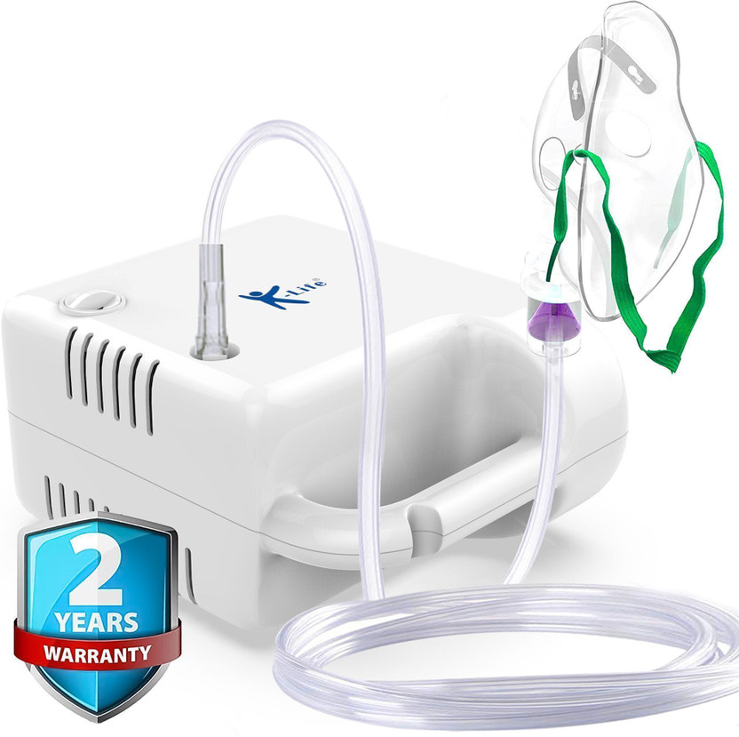 K-life 107 Steam Respiratory Machine Kit For Baby Adults kids Asthma Inhaler Patients Nebulizer(White)