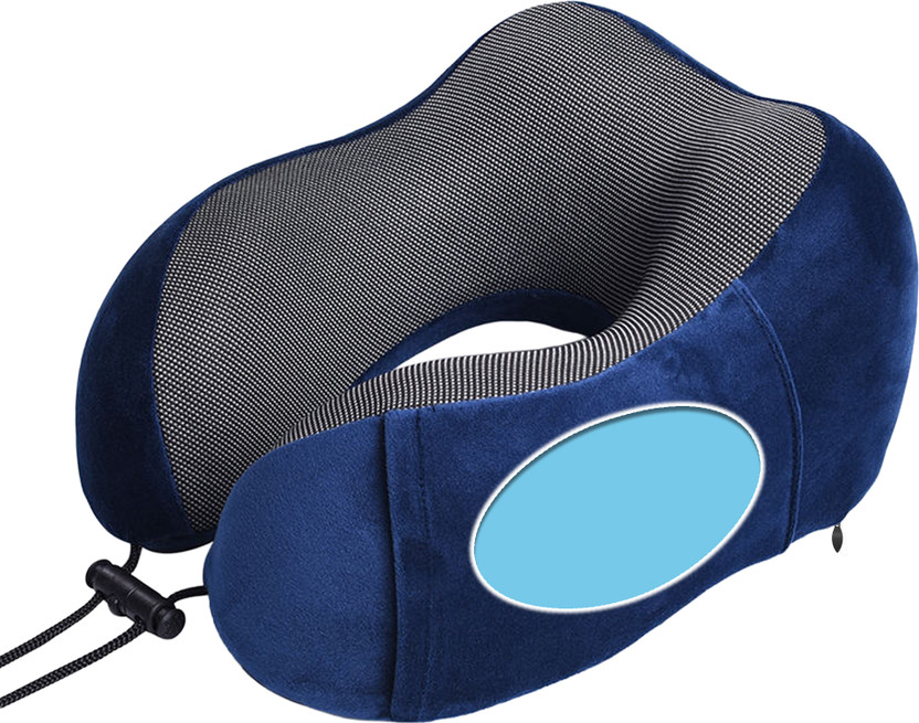 Greeli Greeli Neck Pillow with Cooling Gel Infused Memory Foam for Travel Neck Pillow(Navy Blue) - Flipkart Deal