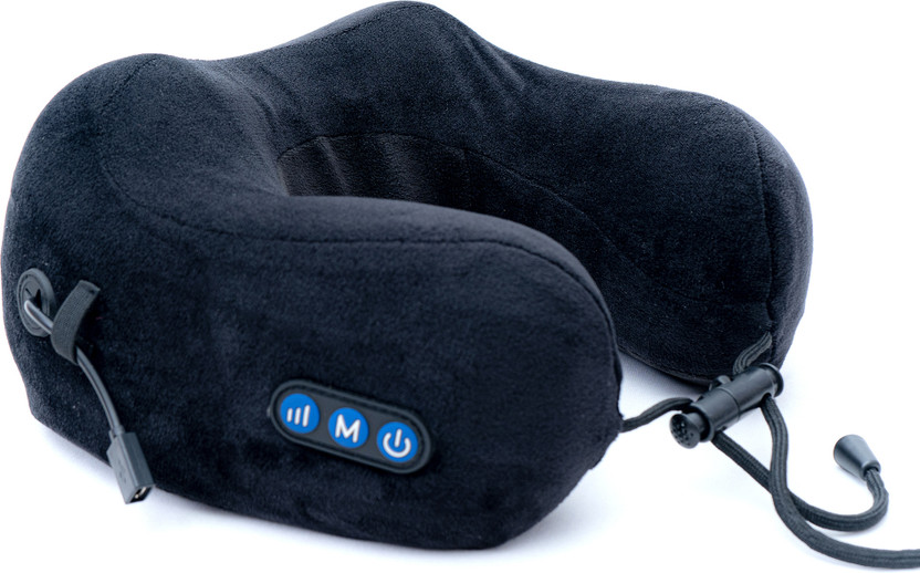 TRAVELLIKESME Neck Pillow with Massager Neck Pillow(Black)