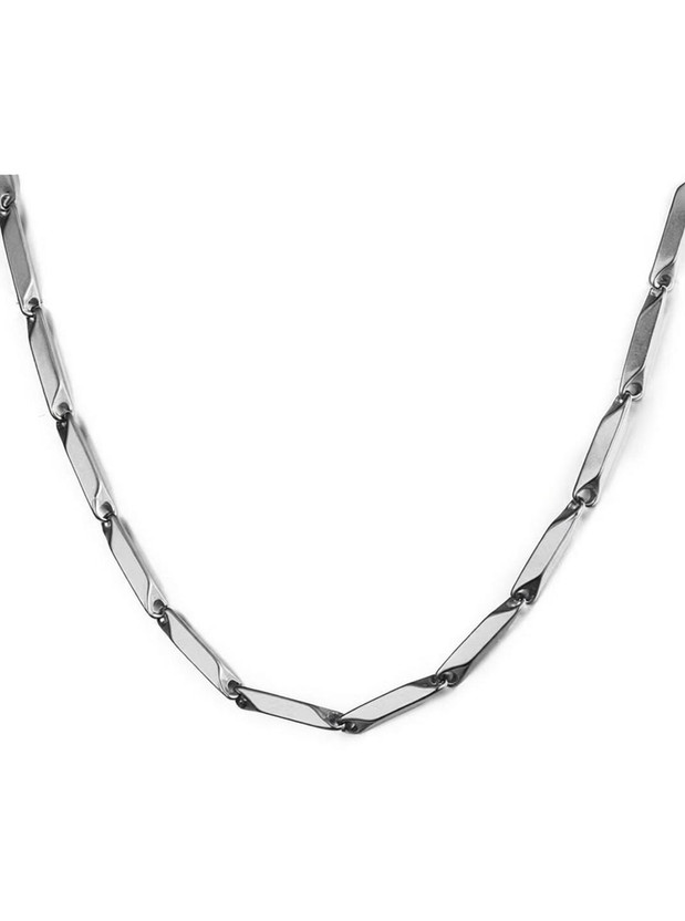 NAKABH Stunning Italian Silver Plated Stainless Steel Chain
