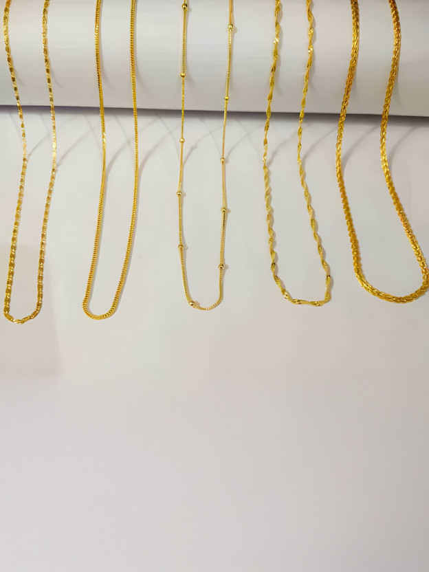REVERSEA Buy 1 get 4 FREE LONG SIZE 24 INCH Gold-plated Plated Alloy Chain Set Gold-plated Plated Brass, Copper Chain