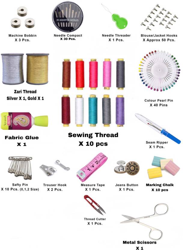 DLM Embroidery Materials Starter Kit Tutorial DIY Set Sewing Color