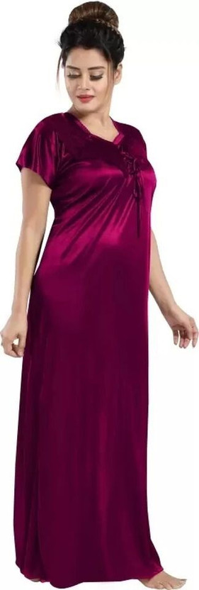 SIAMI Women Nighty(Purple)